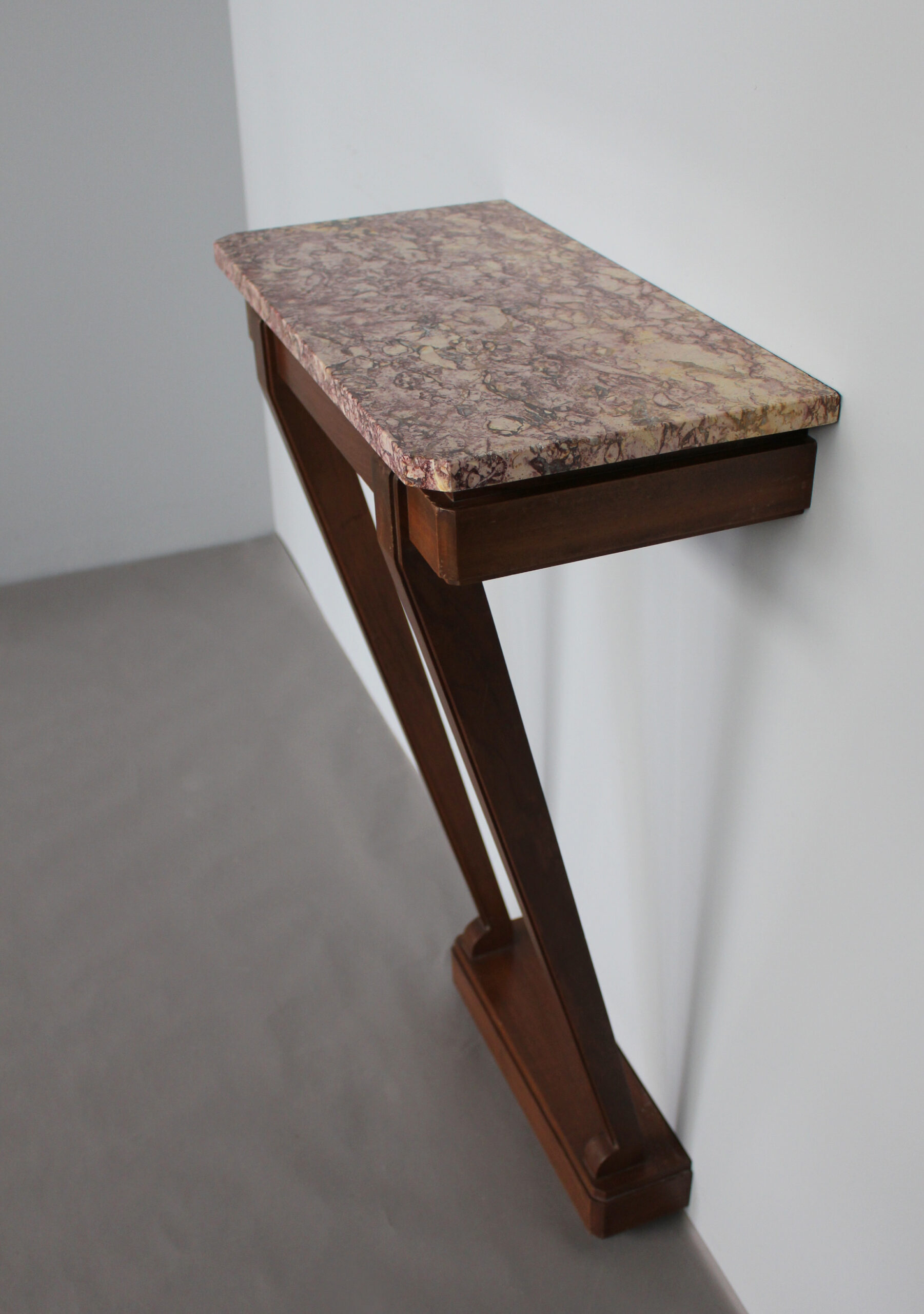 A Fine French Art Deco Mahogany Console and Marble Top - Image 4