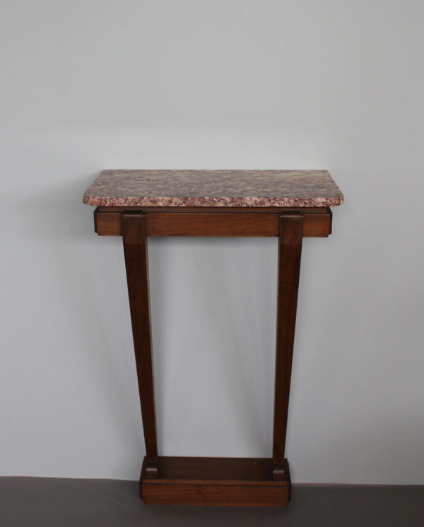 A Fine French Art Deco Mahogany Console and Marble Top - Image 4