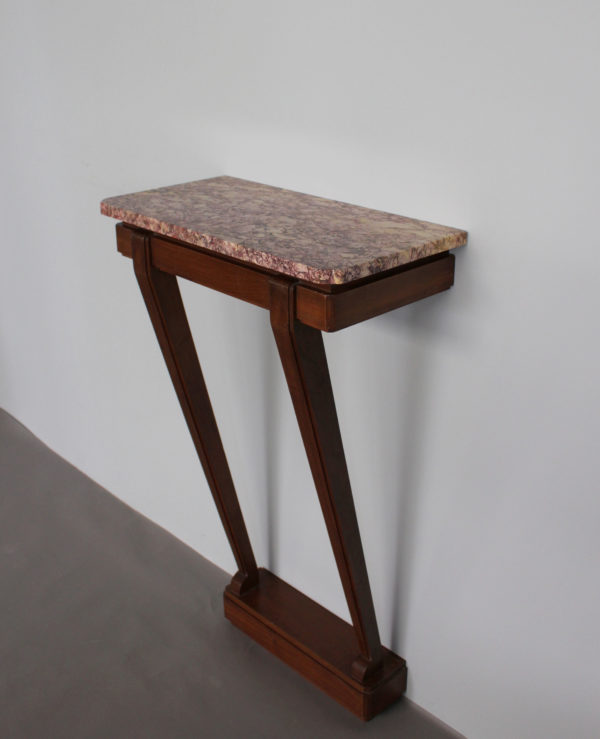 A Fine French Art Deco Mahogany Console and Marble Top - Image 2