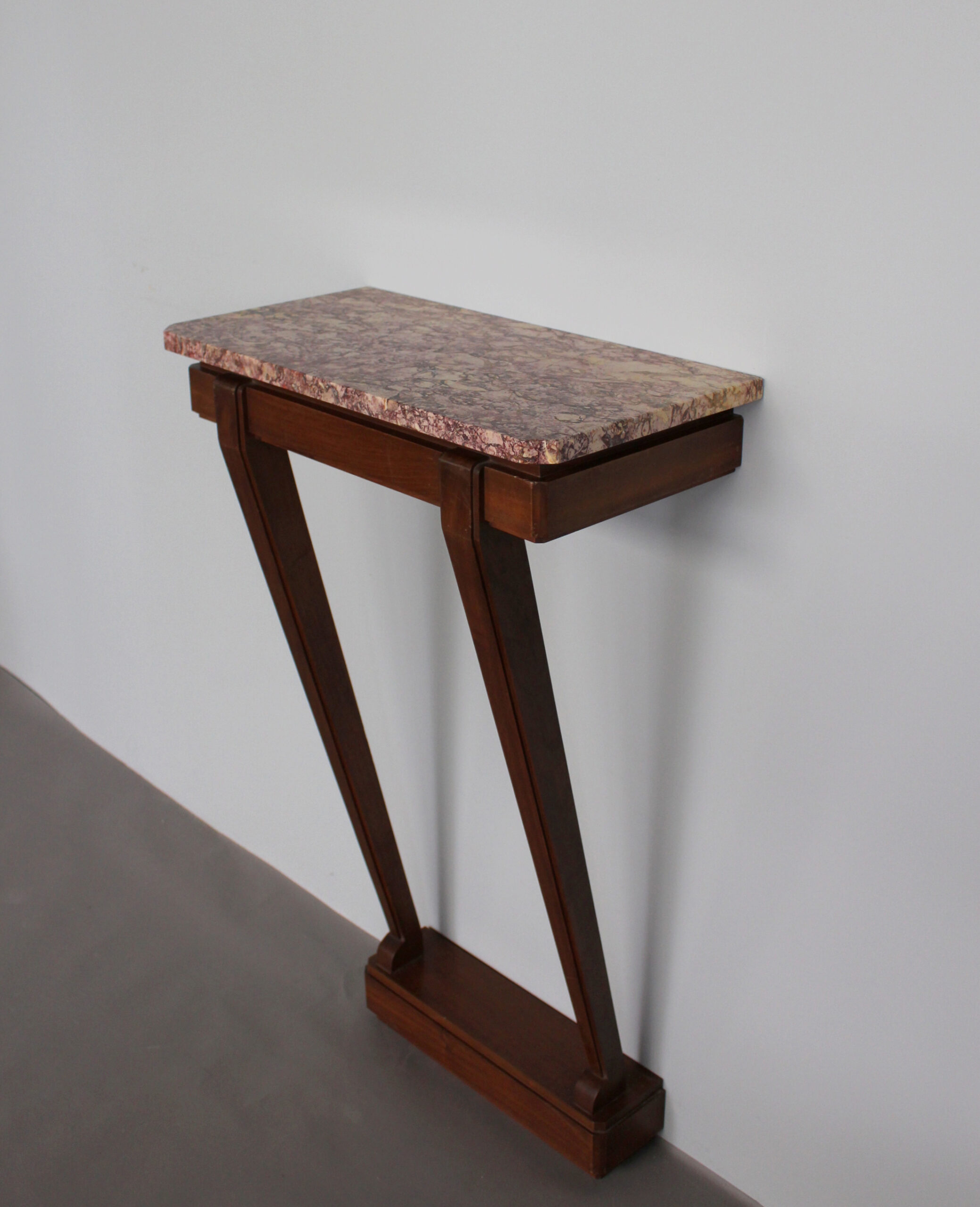 A Fine French Art Deco Mahogany Console and Marble Top - Image 3