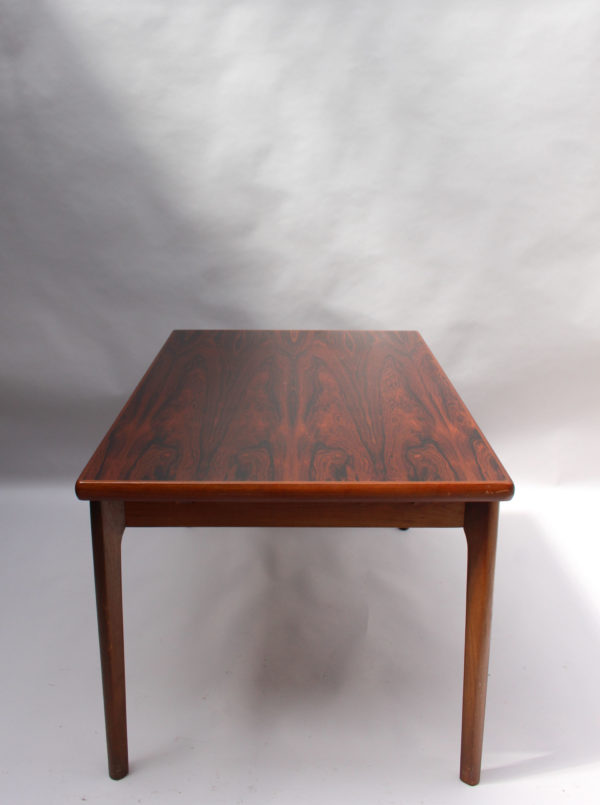 1960s Danish Rosewood Extendable Dining Table by Henning Kjærnulf - Image 4