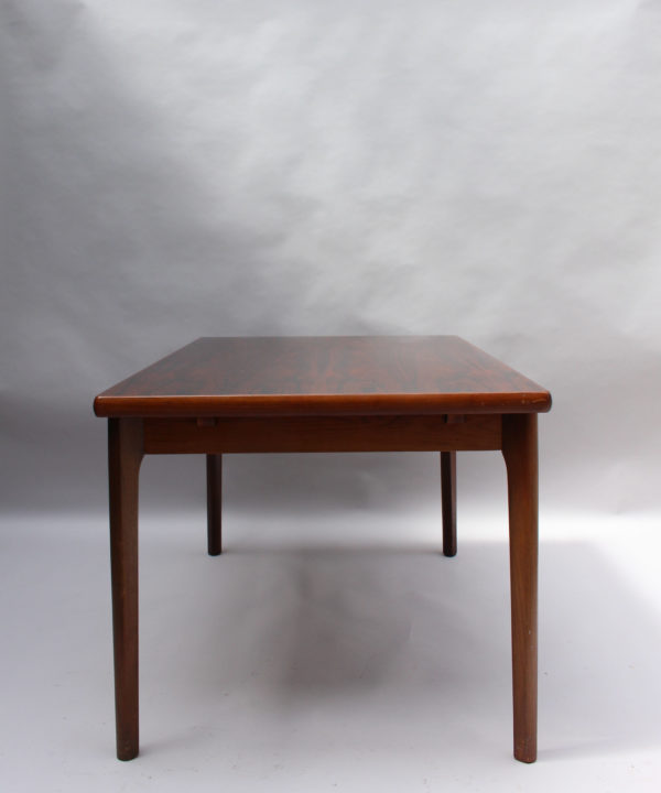 1960s Danish Rosewood Extendable Dining Table by Henning Kjærnulf - Image 10