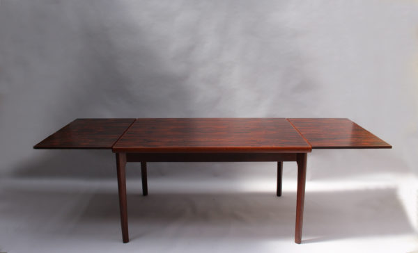 1960s Danish Rosewood Extendable Dining Table by Henning Kjærnulf - Image 11