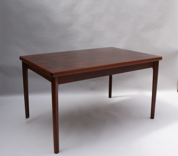 1960s Danish Rosewood Extendable Dining Table by Henning Kjærnulf - Image 8