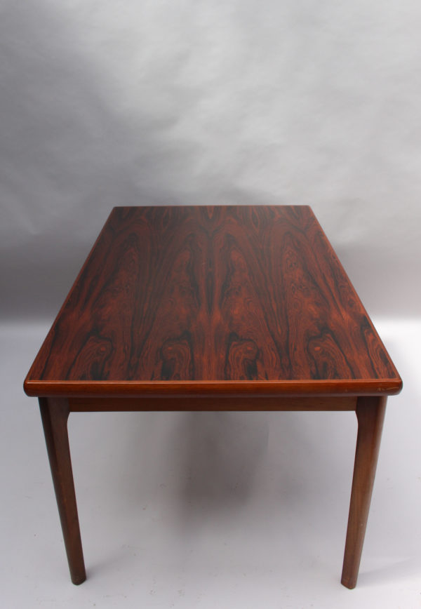 1960s Danish Rosewood Extendable Dining Table by Henning Kjærnulf - Image 9