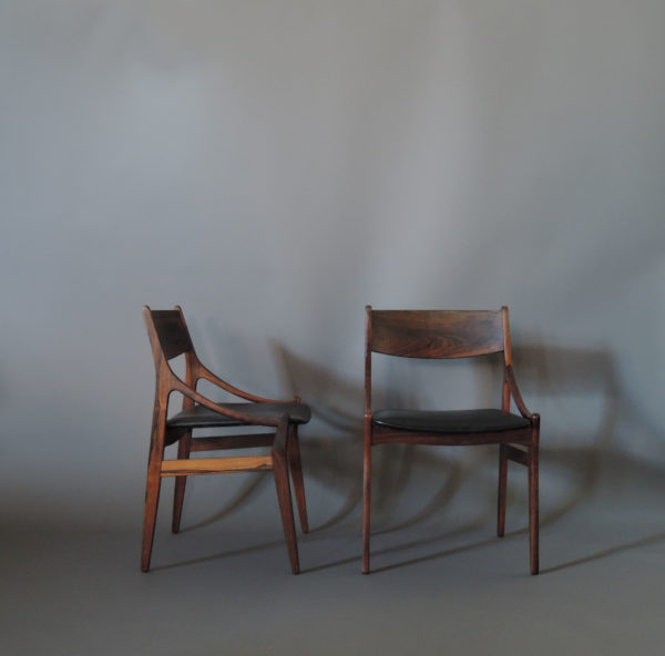 Set of Four 1960s Danish Chairs by Vestervig Erikson - Image 3