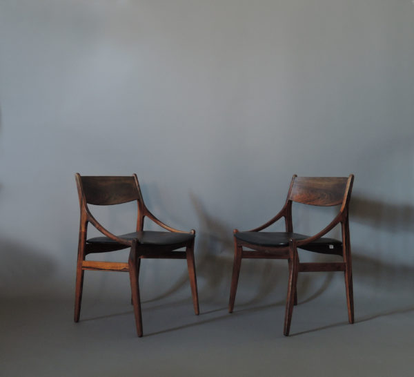 Set of Four 1960s Danish Chairs by Vestervig Erikson - Image 5