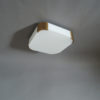 Fine French Art Deco Glass and Bronze Square Ceiling or Wall Light by Perzel