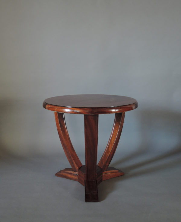 A Fine French Art Deco Mahogany Tripod Gueridon - Image 3