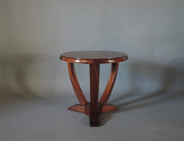 A Fine French Art Deco Mahogany Tripod Gueridon - Image 9