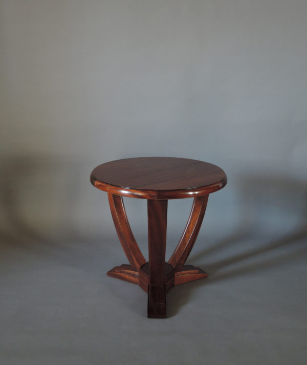 A Fine French Art Deco Mahogany Tripod Gueridon - Image 5