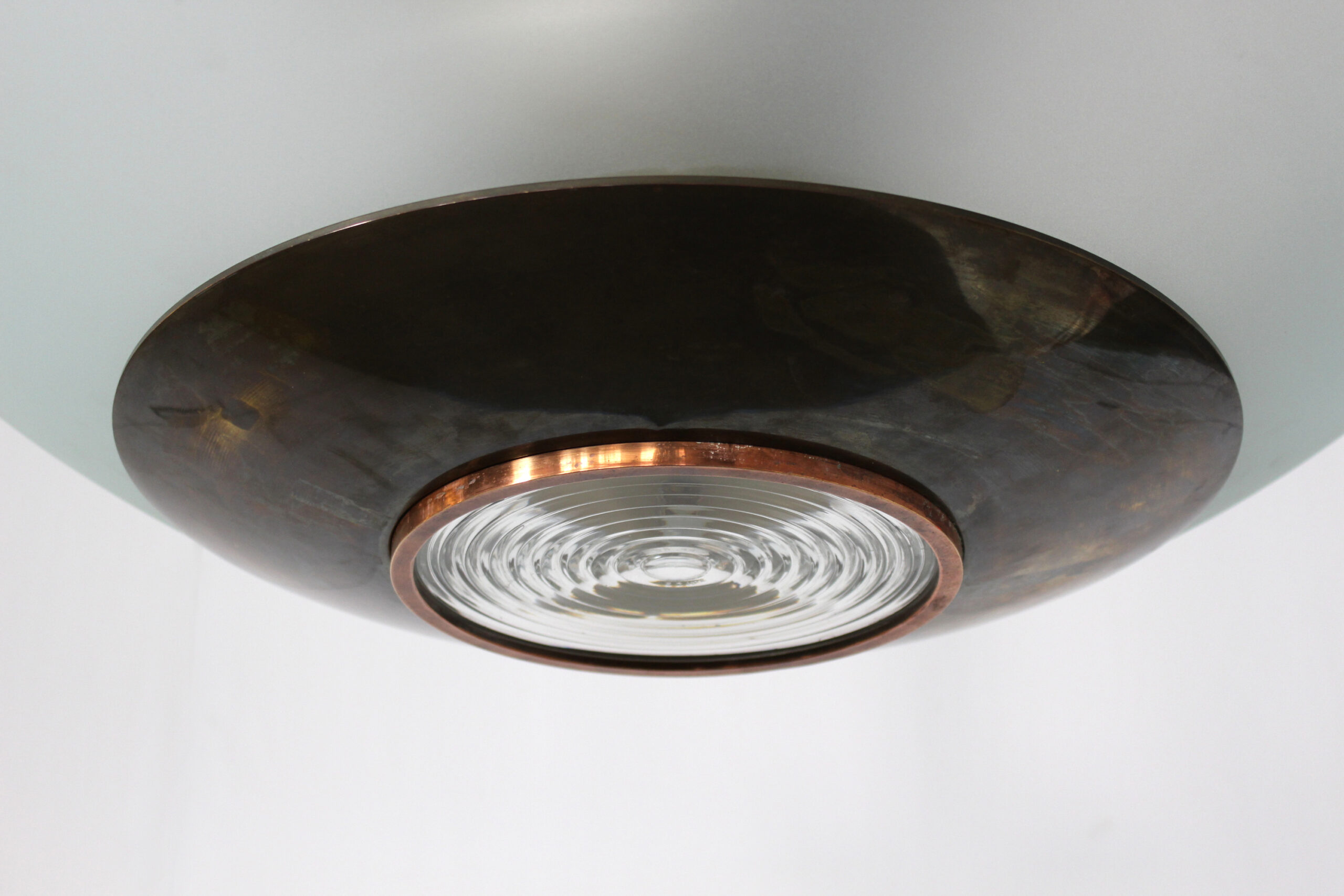 Fine French Art Deco Bronze and Glass Chandelier by Genet et Michon - Image 11