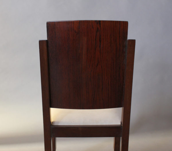 Set of Six French Art Deco Rosewood Dining Chairs - Image 13