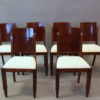 Set of Six French Art Deco Rosewood Dining Chairs