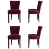 Set of Four French Art Deco Chairs by Dudouyt