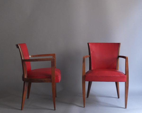 Set of Four French Art Deco Bridge Chairs - Image 7