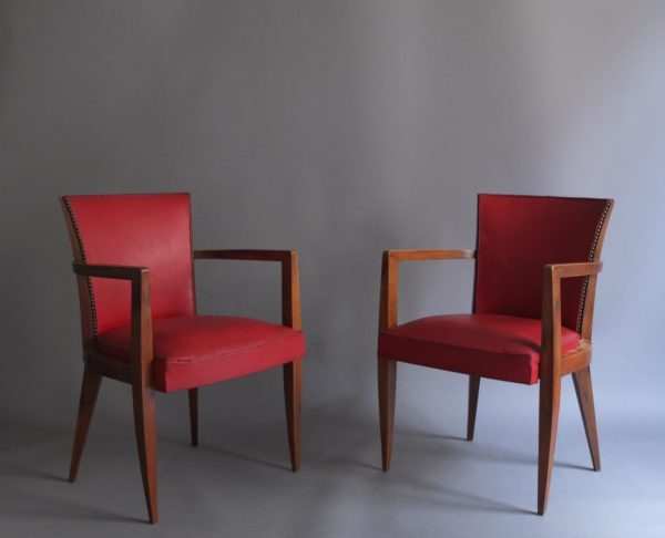 Set of Four French Art Deco Bridge Chairs - Image 8