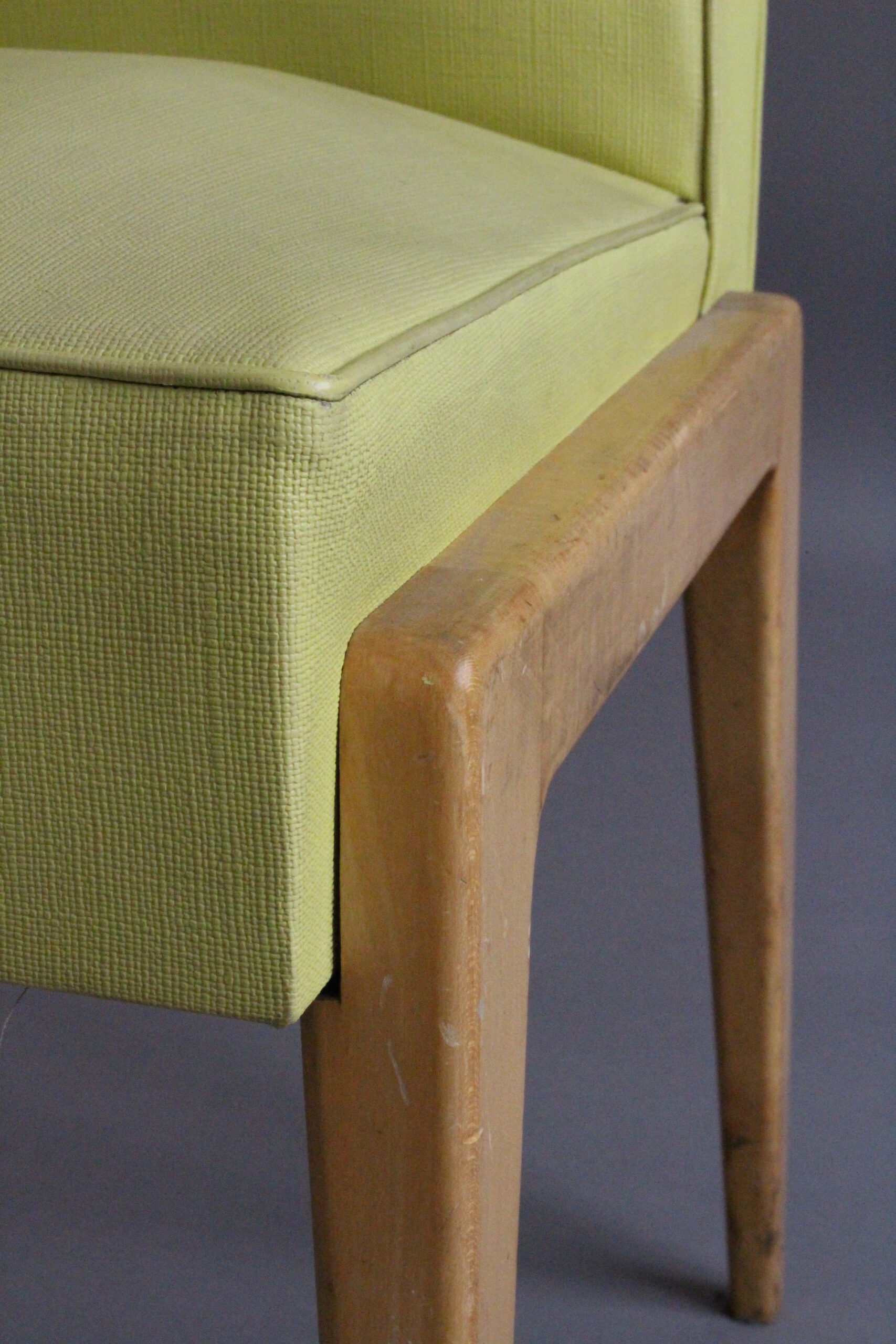 Set of 4 French 1950's Sycamore Chairs by Verot et Clement - Image 14