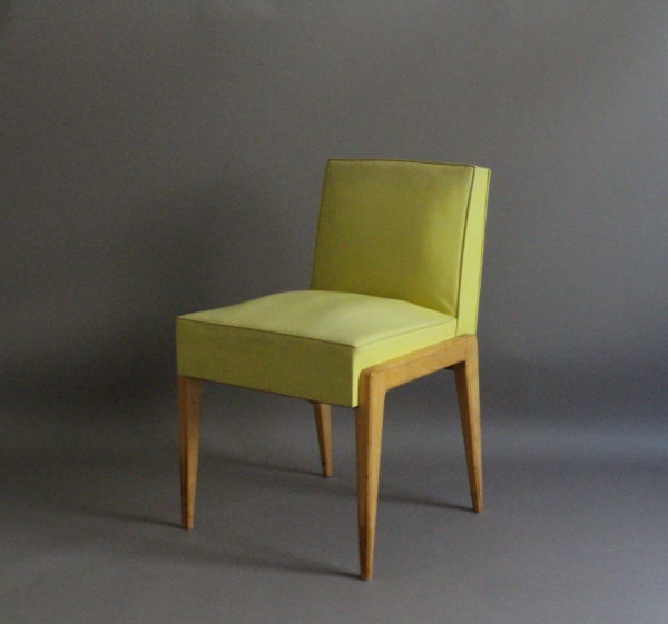 Set of 4 French 1950's Sycamore Chairs by Verot et Clement - Image 5