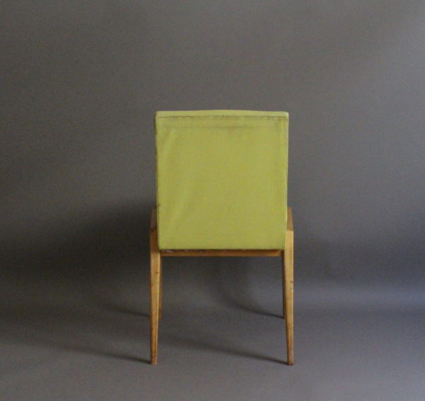 Set of 4 French 1950's Sycamore Chairs by Verot et Clement - Image 7