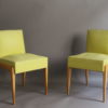 Set of 4 French 1950's Sycamore Chairs by Verot et Clement