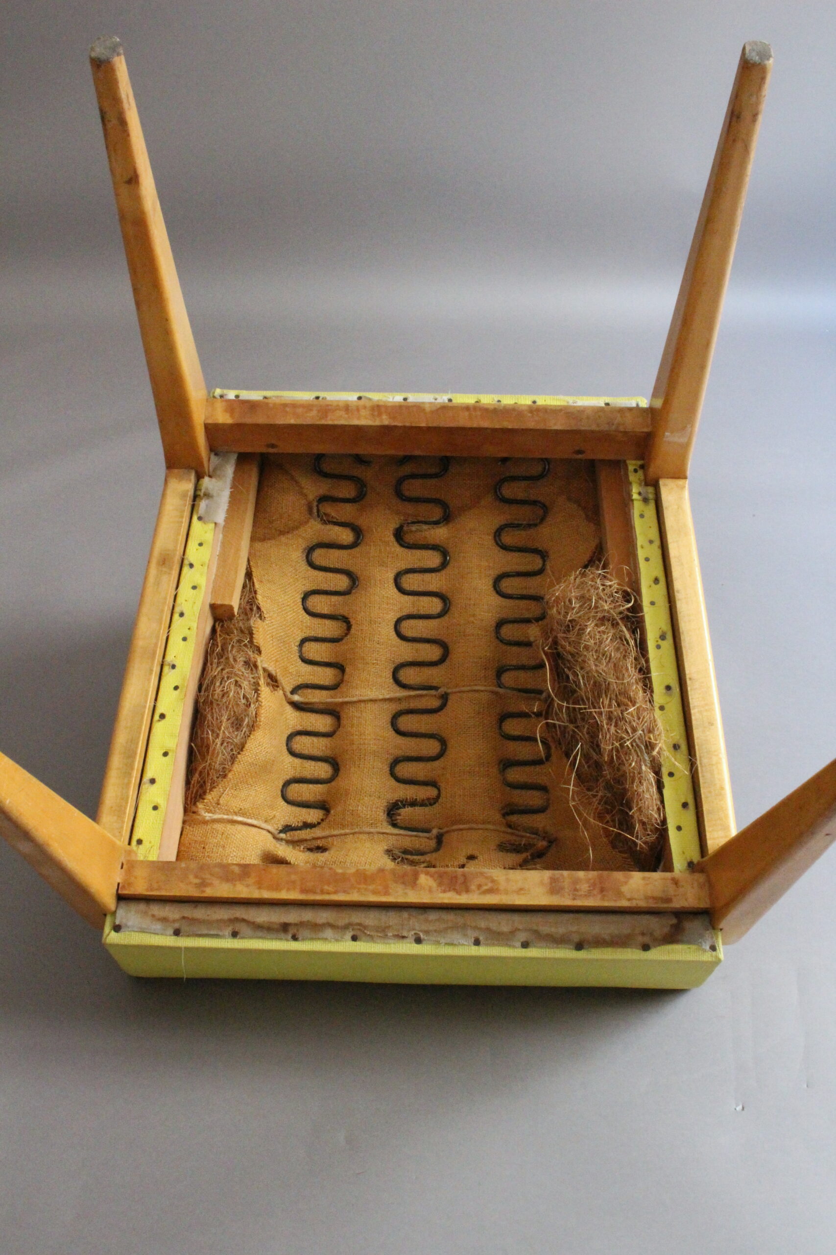 Set of 4 French 1950's Sycamore Chairs by Verot et Clement - Image 16