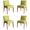 Set of 4 French 1950's Sycamore Chairs by Verot et Clement