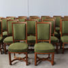 11 Fine French Art Deco Oak Side Chairs by Arbus (1matching armchair available)