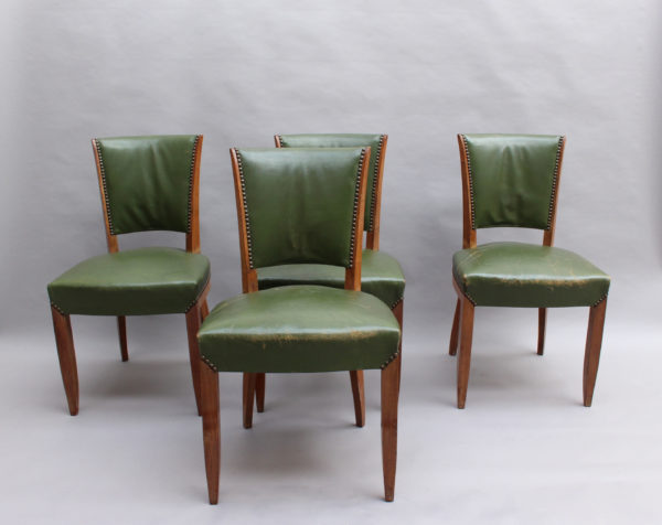 Set of 4 Fine French Art Deco Rosewood Chairs (4 matching arm chairs available) - Image 2