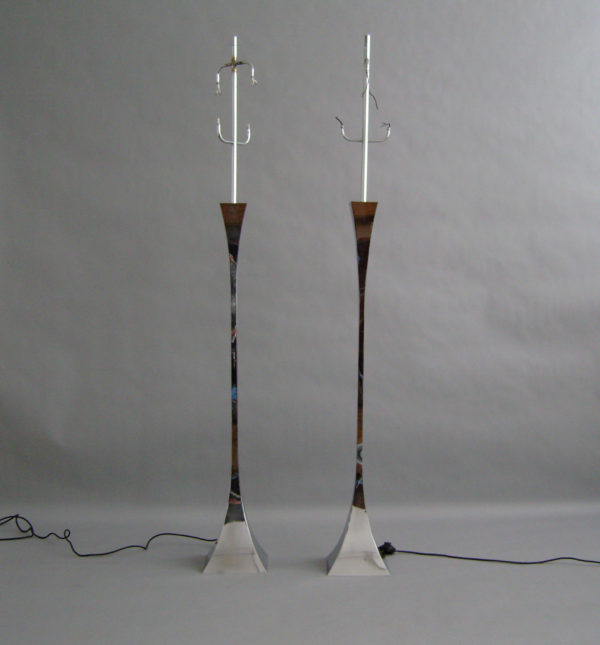 Two Chromed Floor Lamp by A. Montagna Grillo and A. Tonello - Image 2