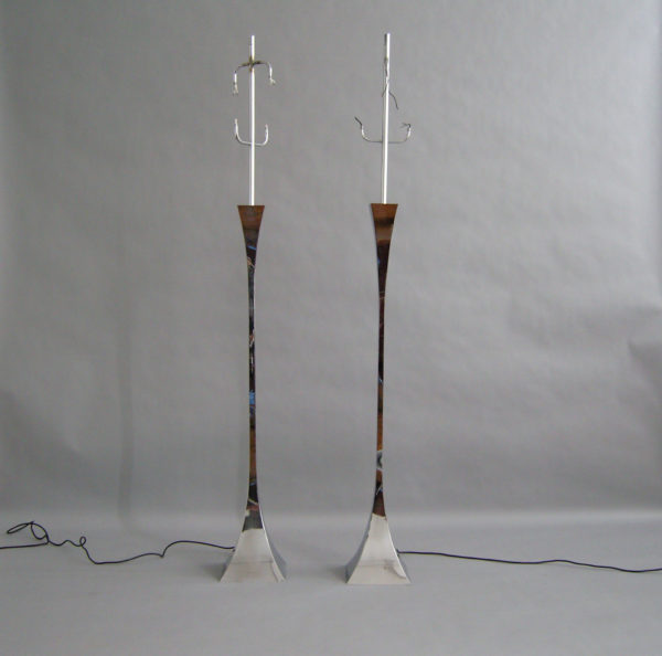 Two Chromed Floor Lamp by A. Montagna Grillo and A. Tonello - Image 3