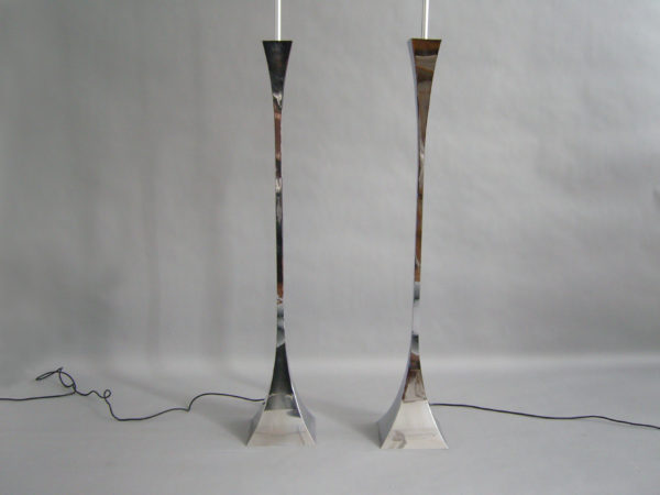 Two Chromed Floor Lamp by A. Montagna Grillo and A. Tonello - Image 4