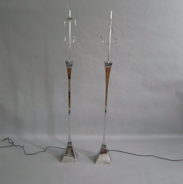 Two Chromed Floor Lamp by A. Montagna Grillo and A. Tonello - Image 5