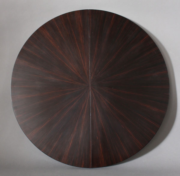 Fine French Art Deco Extendable Macassar Ebony Round Table by Dominique - Image 6