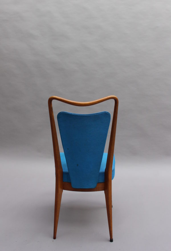 Set of Six Fine French 1950s Beechwood Chairs - Image 9