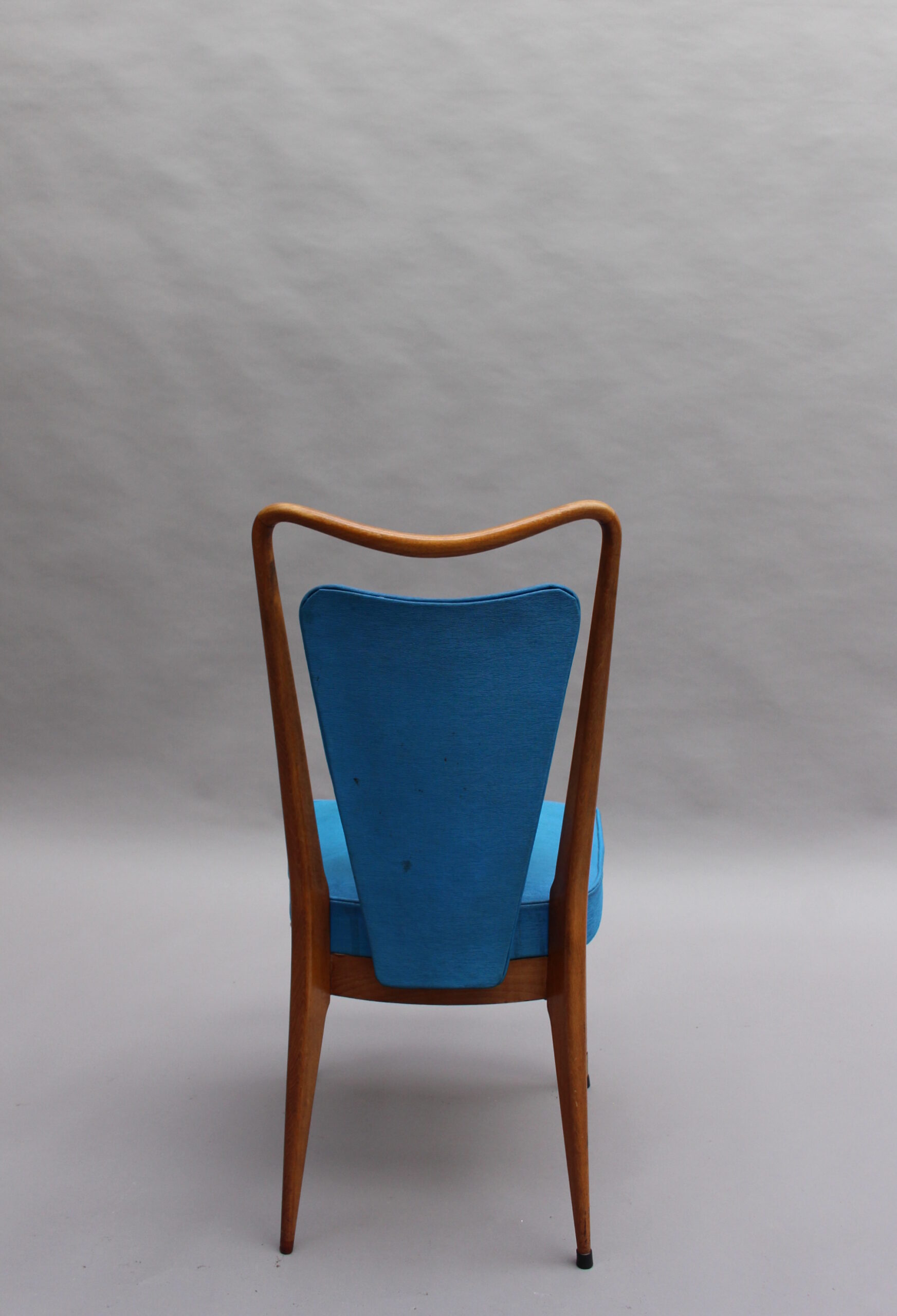 Set of Six Fine French 1950s Beechwood Chairs - Image 9