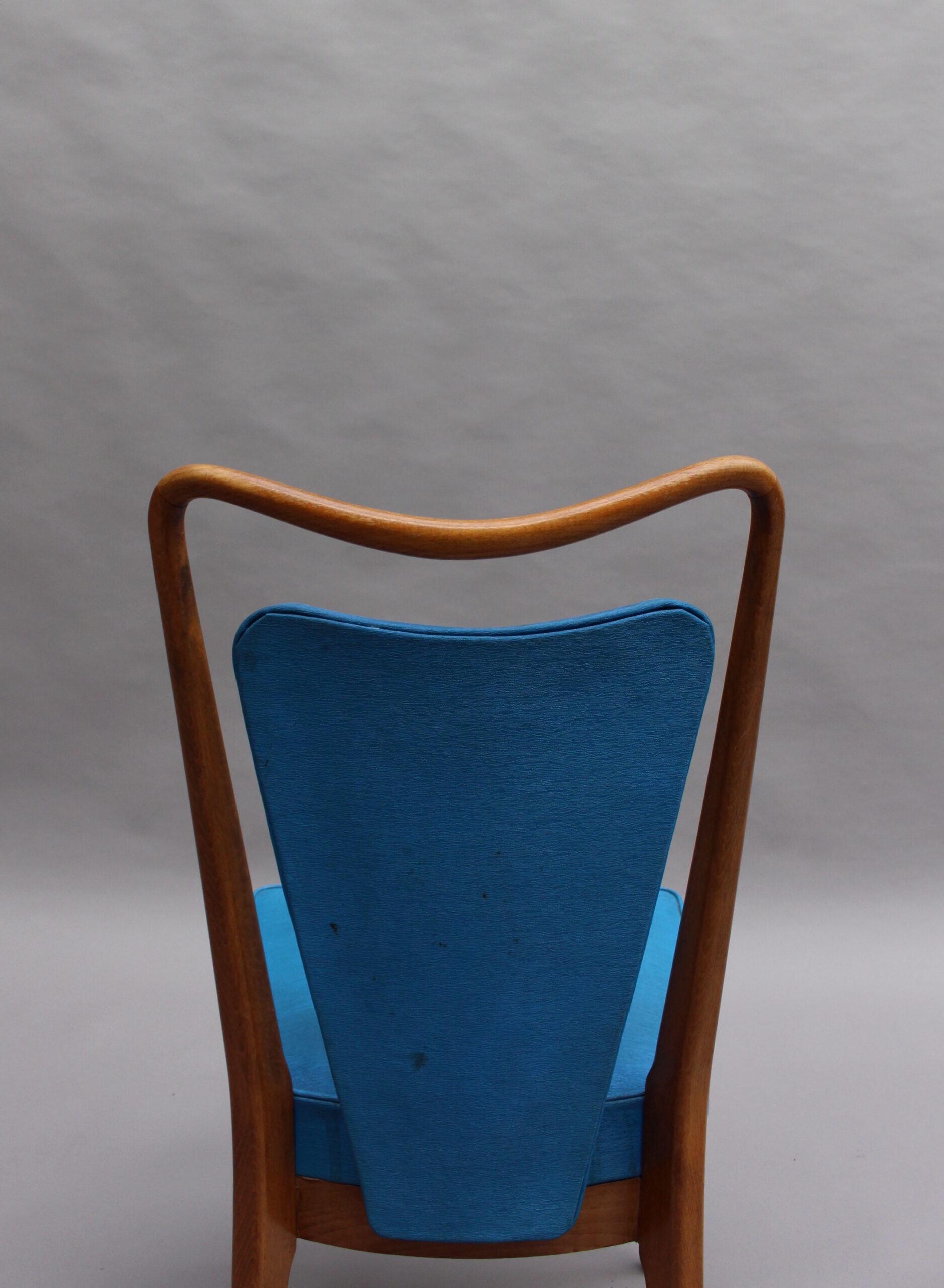 Set of Six Fine French 1950s Beechwood Chairs - Image 11