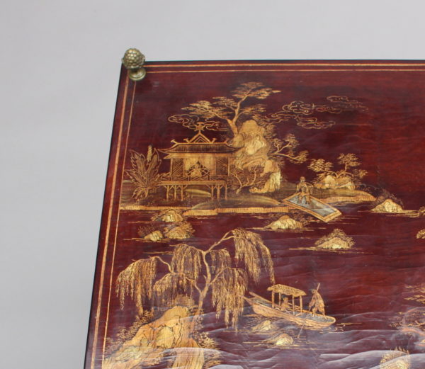 Pair of Fine French Bronze and Chinese Lacquer Side Tables Attributed to Baguès - Image 9