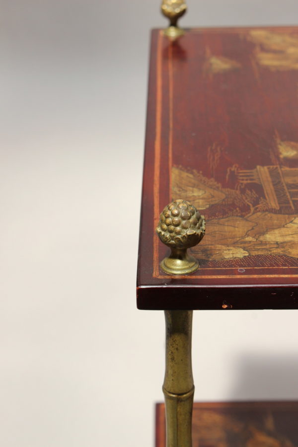 Pair of Fine French Bronze and Chinese Lacquer Side Tables Attributed to Baguès - Image 15