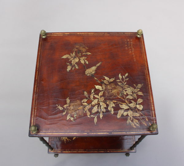 Pair of Fine French Bronze and Chinese Lacquer Side Tables Attributed to Baguès - Image 18