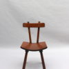 Set of Six French 1960s Solid and Laminated Wood Chairs