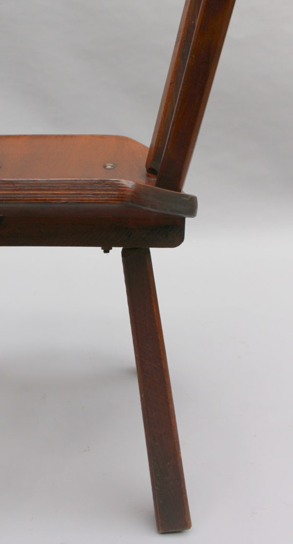 Set of Six French 1960s Solid and Laminated Wood Chairs - Image 12