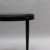 French Art Deco Black Lacquered Oval Side Table