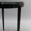French Art Deco Black Lacquered Oval Side Table