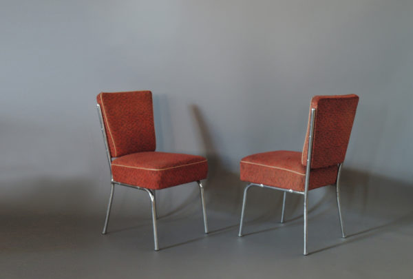 Set of Four Czech 1930s Tubular Chrome Chairs - Image 5