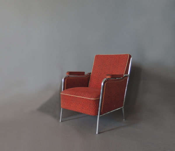 Czech 1930s Tubular Chrome Armchair - Image 3