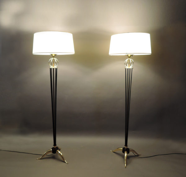 Pair of French Midcentury Floor Lamp by Arlus - Image 2