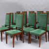 A Set of 10 Fine French Art Deco Mahogany Chairs