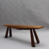Pair of French Midcentury Walnut Benches