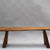Pair of French Midcentury Walnut Benches